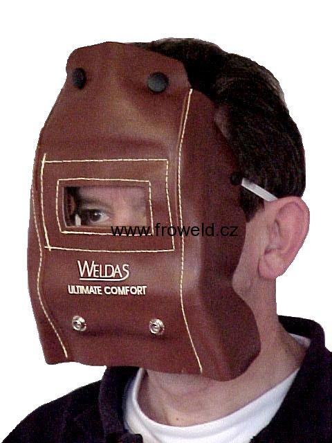 Skládací kožená svářecí maska