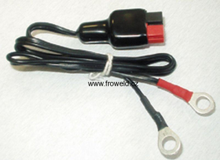 Nabíjecí kabel 2x0,75 mm² s kabelovým okem a zástrčkou, 0,5 m